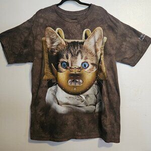 Catnibble Licker "Hannibal Lecter" Parody Shirt The Mountain Big Face Cat XL NEW